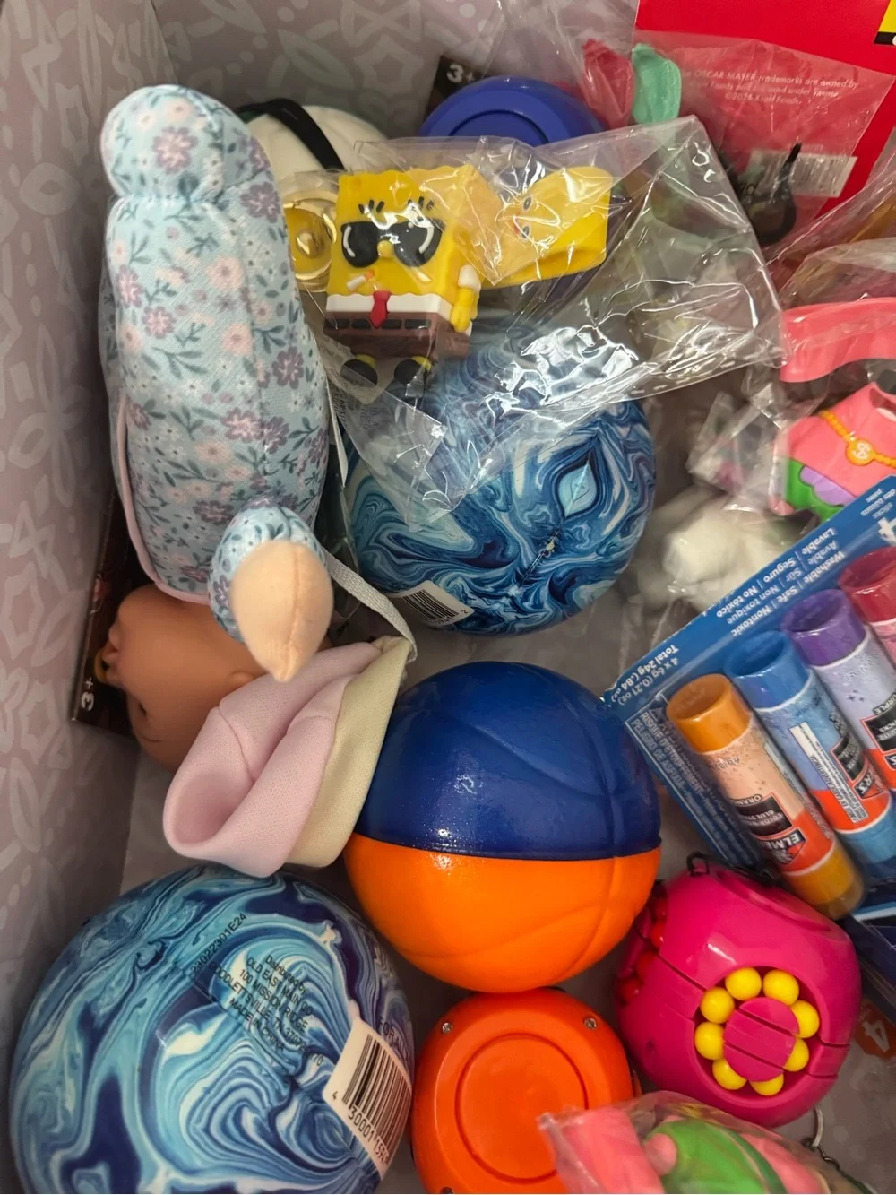 Treasure Box with over 50 Assorted Colorful Kids Toys - Box included